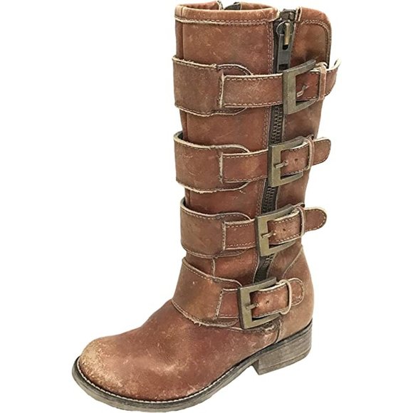 Distressed Cognac Straps and Zipper Boot by Corral 10 - Picture 7 of 9